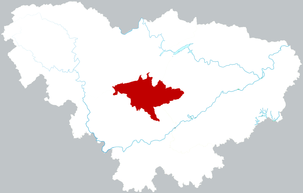 Location Of Wulingyuan District Within Zhangjiajie.