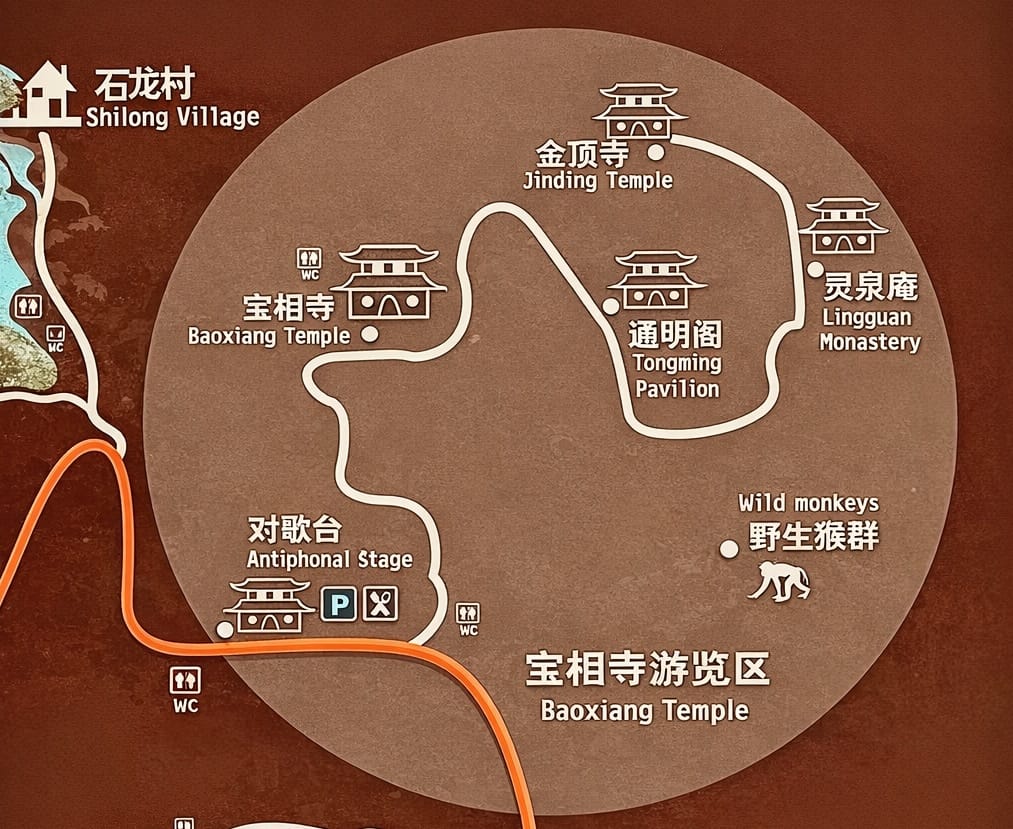 Baoxiang Temple - Visitor Map
