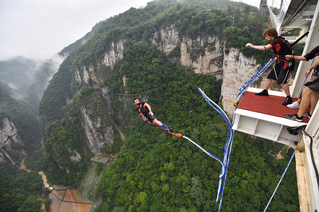 Zhangjiajie Travel Guide: Exploring China’s Avatar Mountains And More 27 Bungee Jump At Zhangjiajie Grand Canyon
