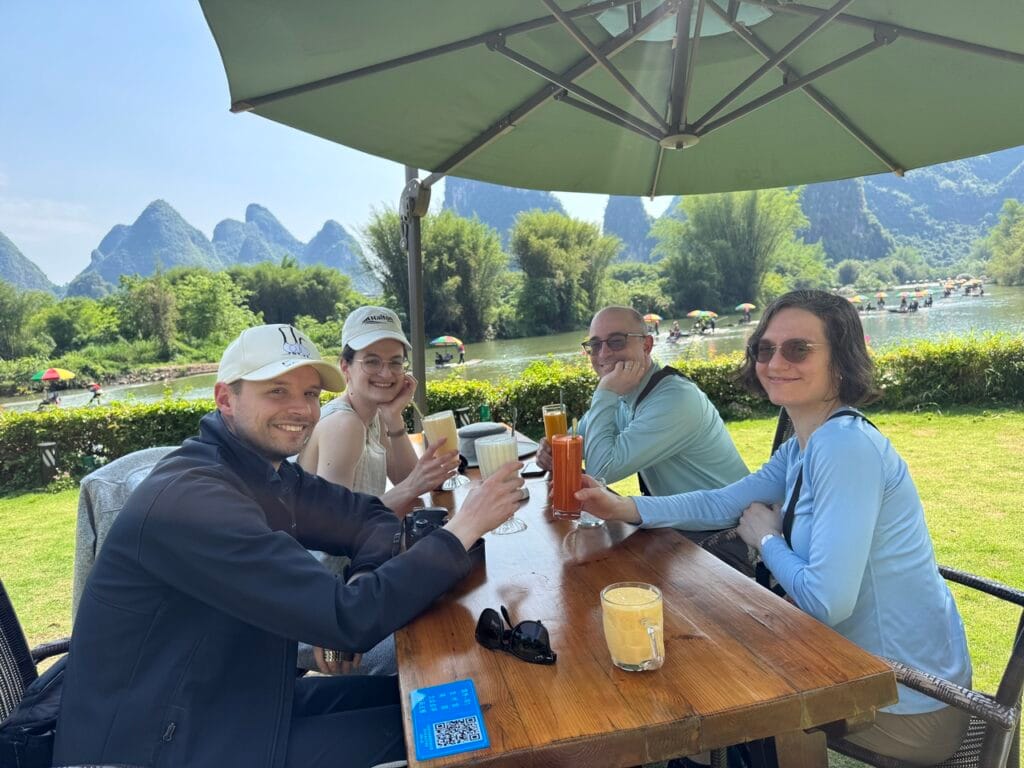 Canadian Guest Ellie With Her Friends Beside Yulong Lake, Yangshuo, Apr 2026