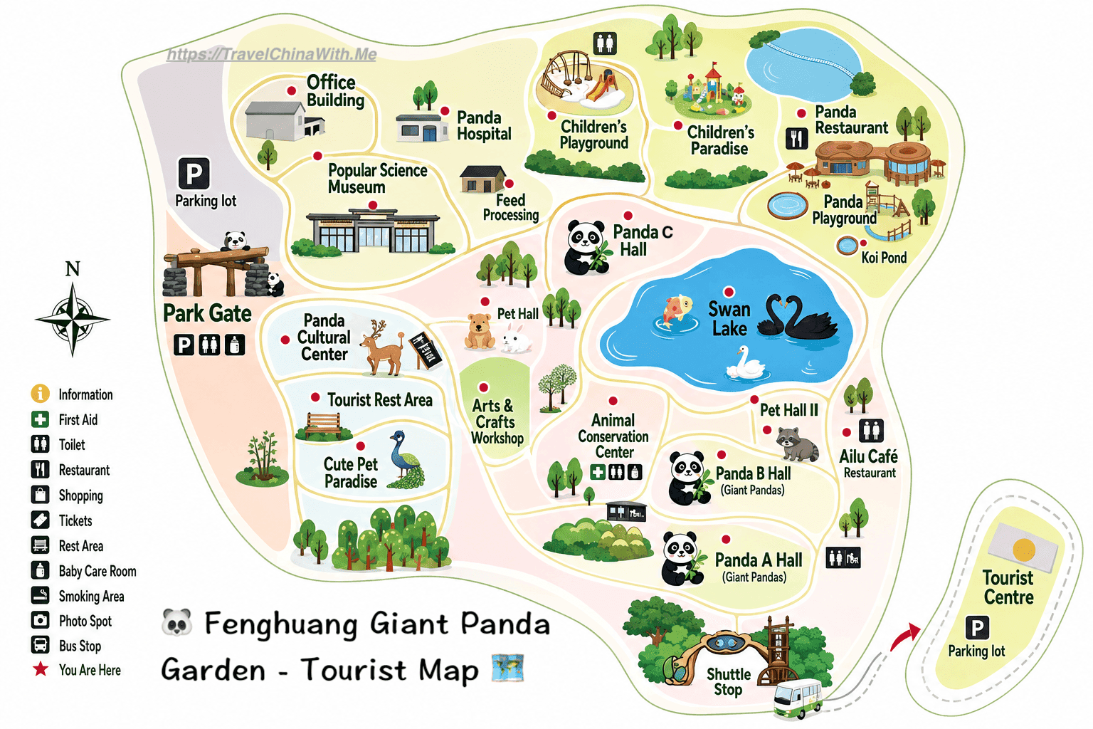 Fenghuang Giant Panda Garden: Visitor Guide 7 Fenghuang Panda Garden - Tourist Map