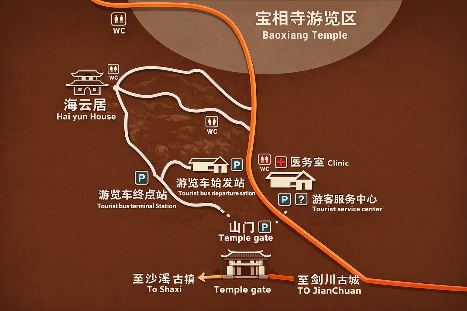Haiyunju Temple - Visitor Map