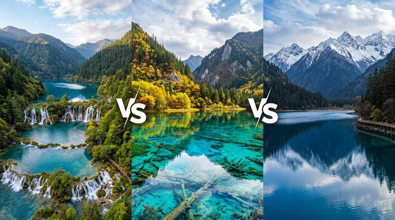 Jiuzhaigou 3 Valleys Compared: Rize Vs Zechawa Vs Shuzheng 1 Jiuzhaigou 3 Valleys