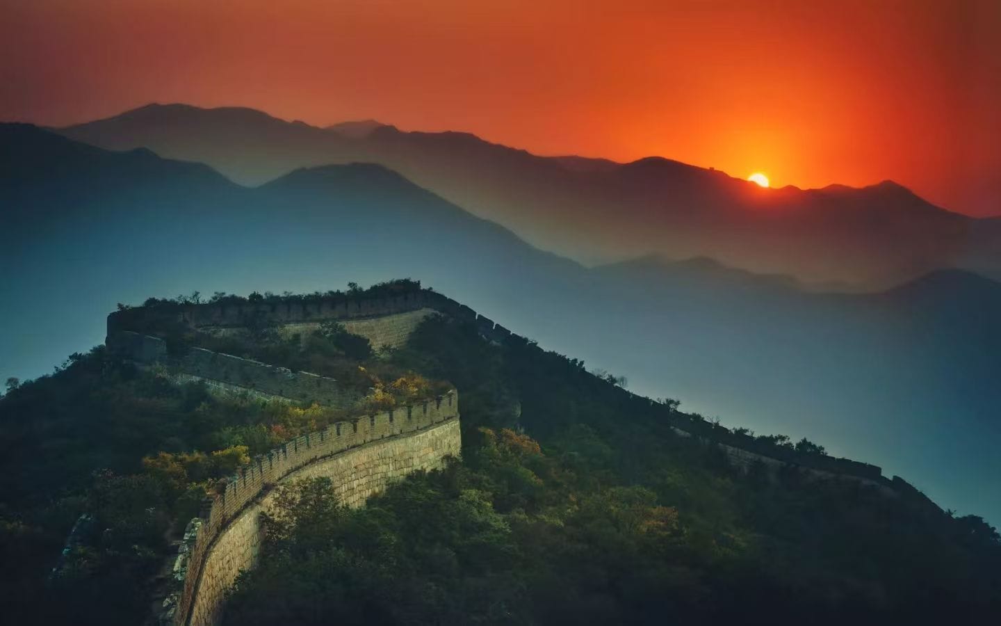 Great Wall Sunrise And Sunset: All 8 Sections Compared 5 Mutianyu Great Wall Sunset
