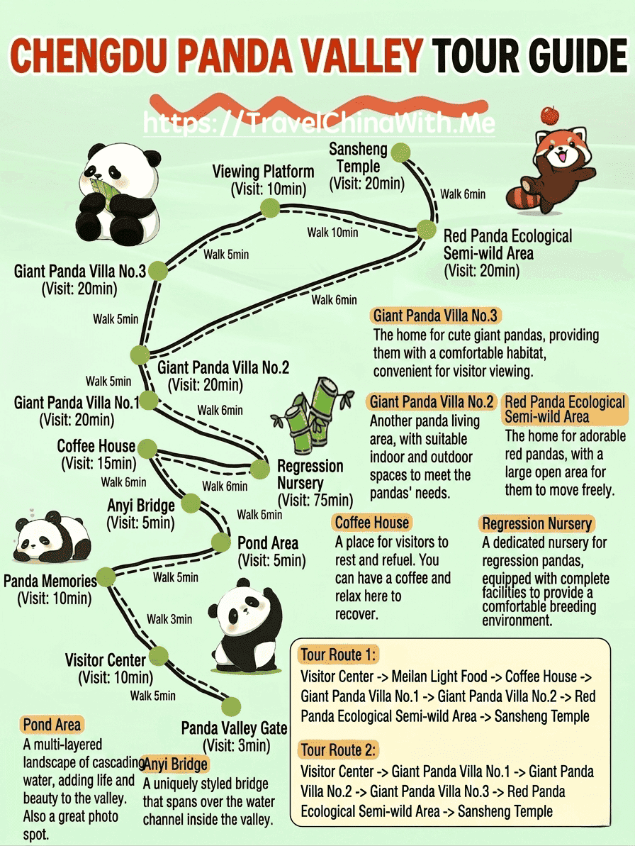 Panda Valley Dujiangyan - Tourist Map