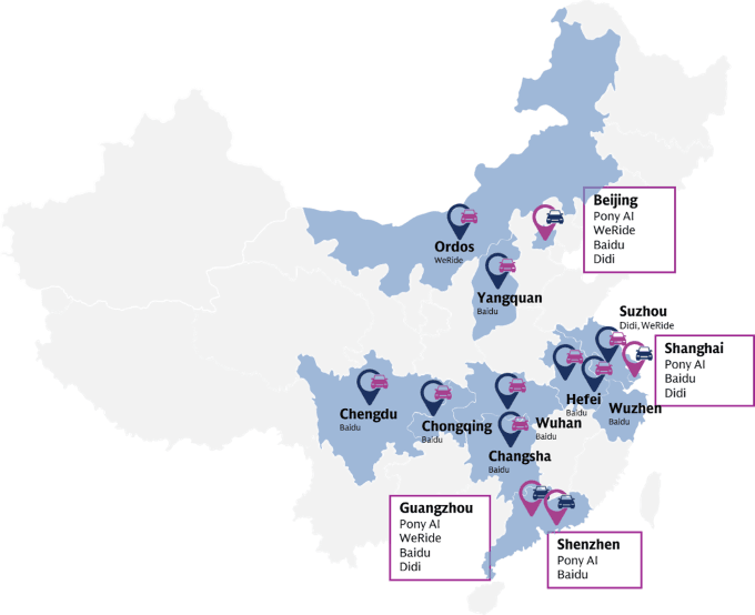 The Complete Guide To Robotaxi In China: Brands, Cities, And How Tourists Actually Ride One 8 Robotaxi - Service Availibility Map In China