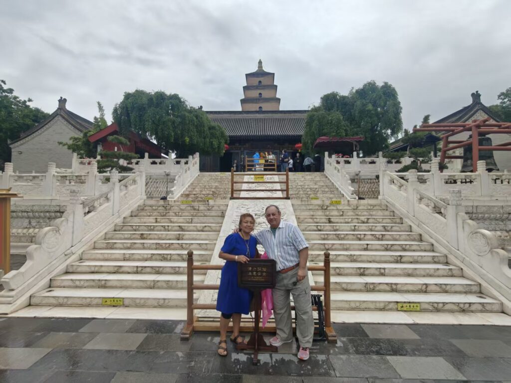 Belgian Guests Jean &Amp; Romelia At Giant Wild Goose Pagoda In Xi'An, Sep 2025