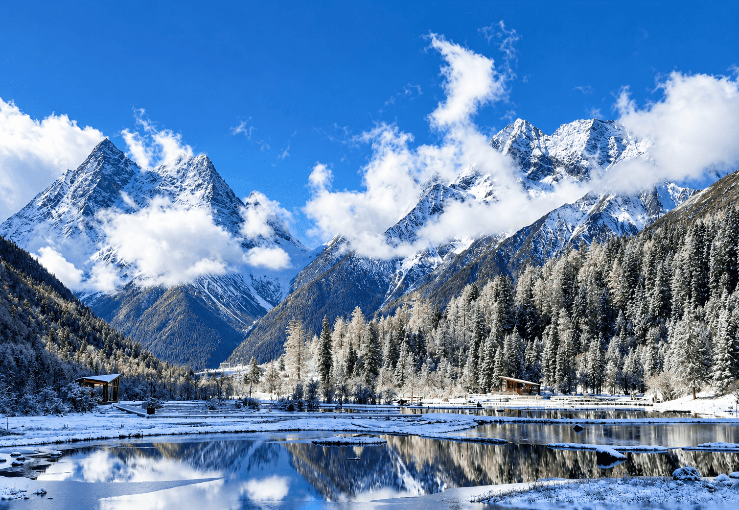 Mount Siguniang 3 Valleys: Shuangqiao Vs Changping Vs Haizi 7 Shuangqiao Valley, Mount Siguniang, Winter