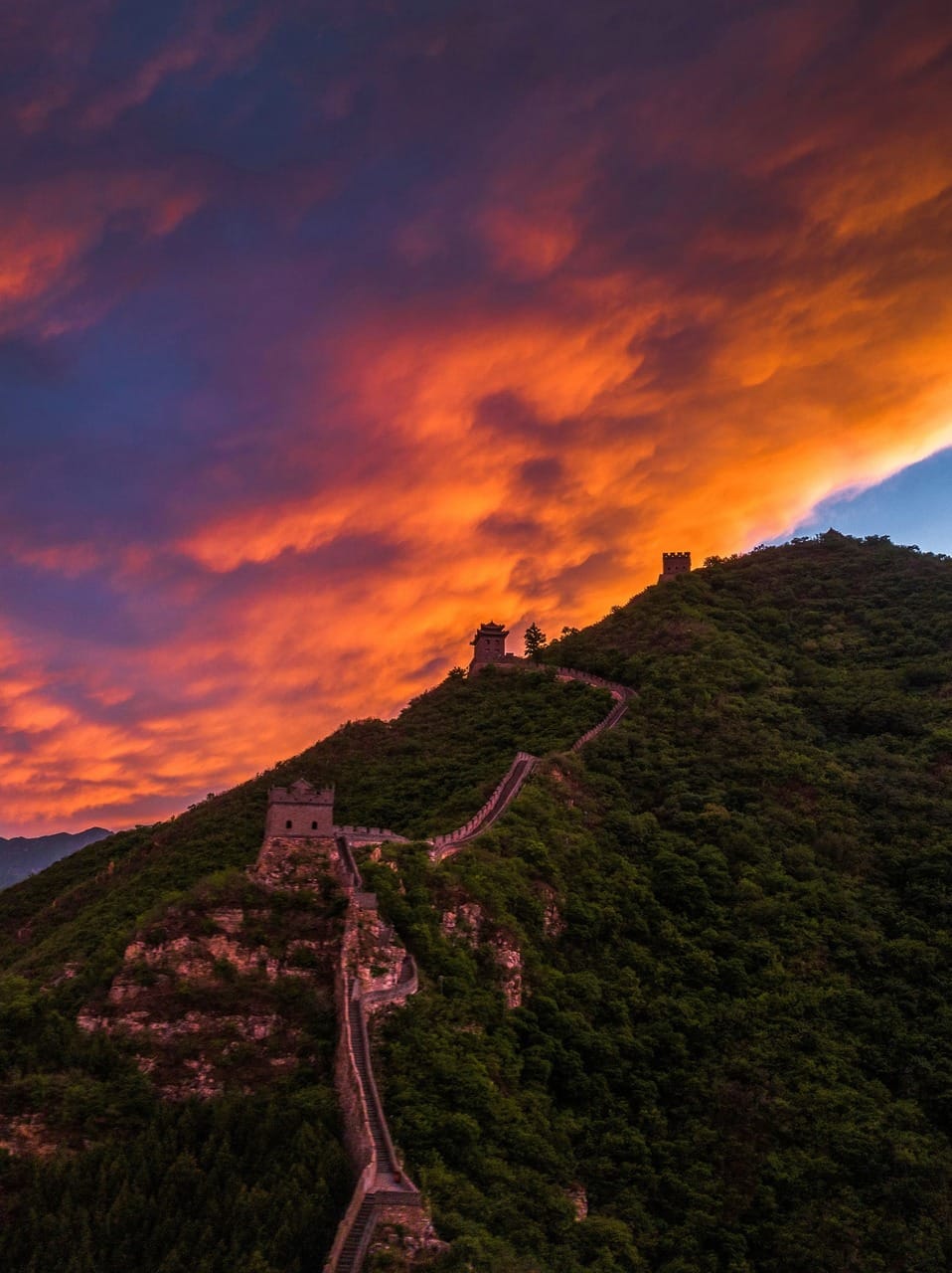 Great Wall Sunrise And Sunset: All 8 Sections Compared 8 Sunset And Evening Glow At Juyongguan Great Wall