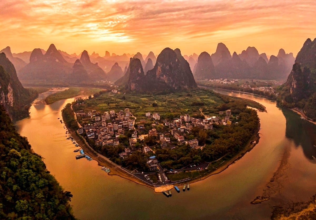 Laozhai Hill: The Free Sunset Hike Above The Li River 4 Sunset At Laozhai Hill