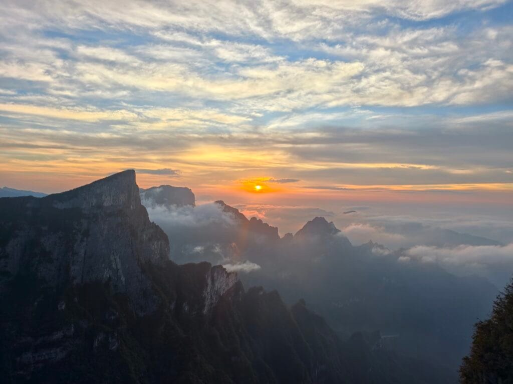 Sunset At Tianmen Mountain, Zhangjiajie