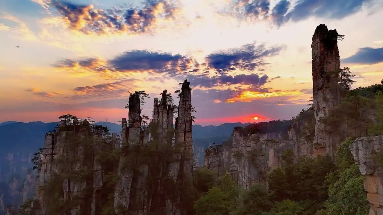 Sunset At Tianzi Mountain