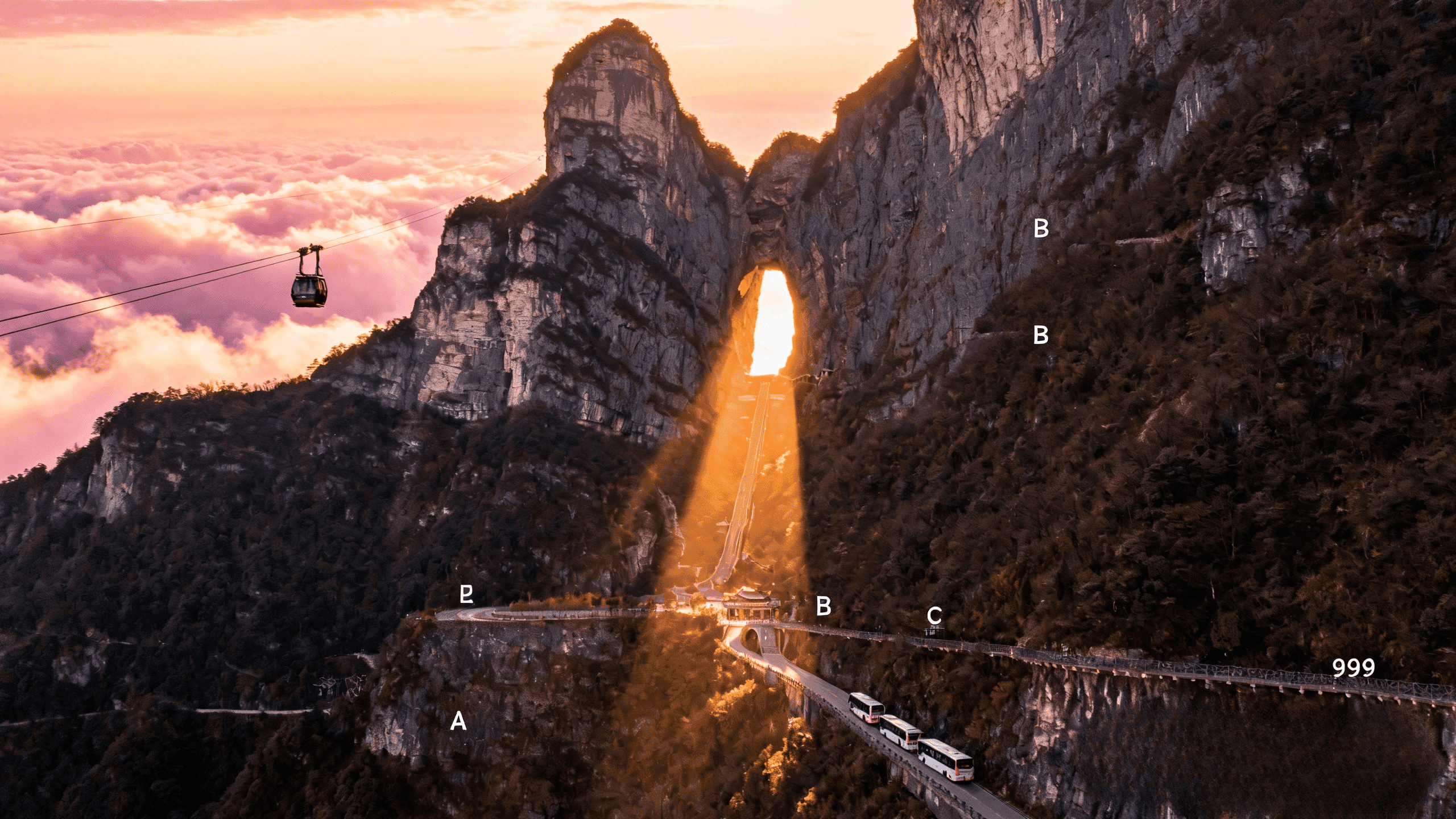 Tianmen Mountain: Line A, B Or C