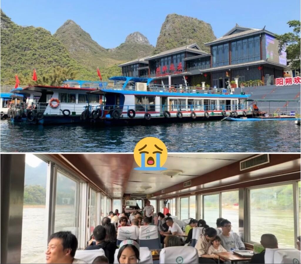Xingping Fishing Village Cruise: Prices, Routes &Amp; Tips 4 The Old Cruise Boats At Xingping Fishing Village, Commonly Known As Iron-Sheet Boats, Have Simple Interior Facilities And Are Slightly Crowded, Resulting In Poor Overall Comfort.