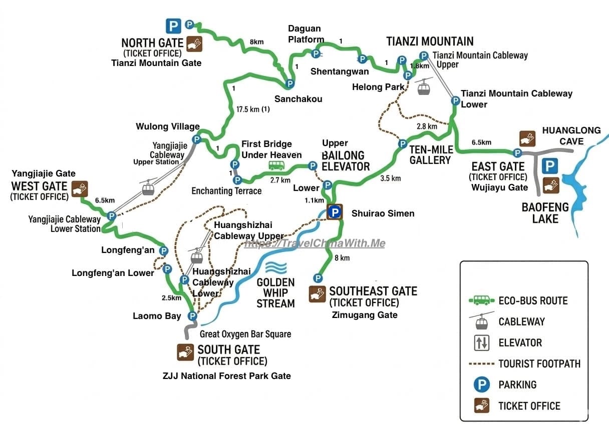 Zhangjiajie-Eco-Bus-Route-Map