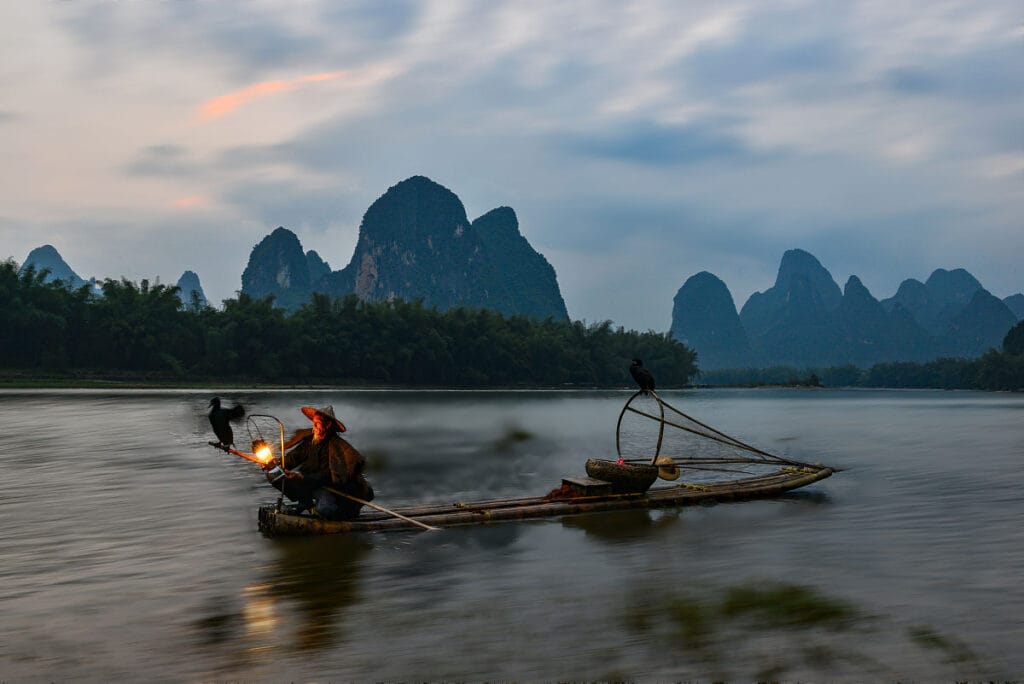 Fisherman And A Cormorant
