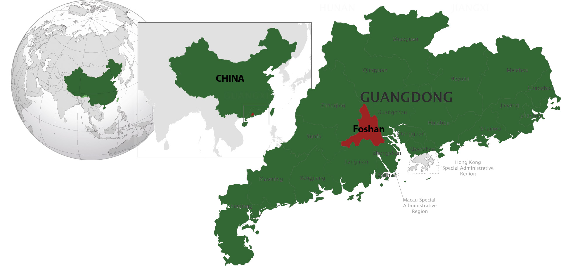 Chikungunya Virus In China: Essential Safety Guide For Travelers 2 The Outbreak Is Located In The Foshan And Surrounding Areas Of The Guangdong Province Of China. Image Credits: Modified From Addicted04 / Wikimedia Commons Cc-Sa3.0 And Cdc Public Domain